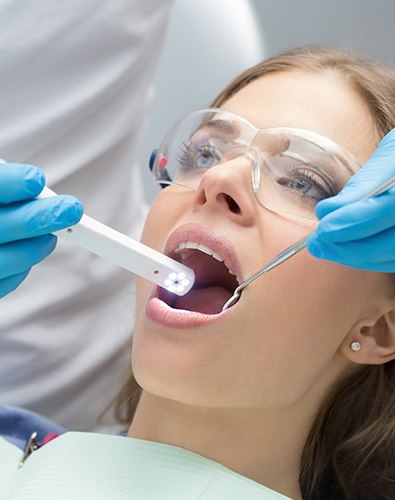 Dentist capturing intraoral images