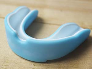 Closeup of mouthguard