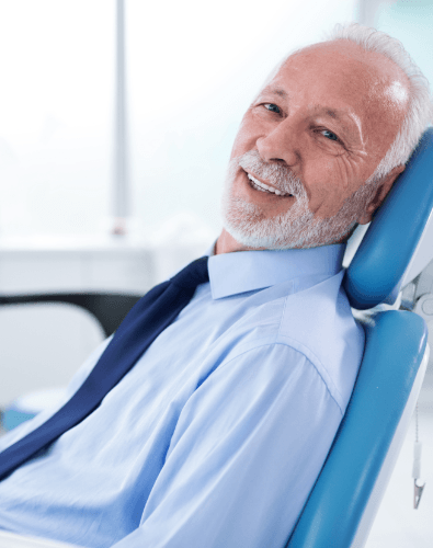 Man smiling after oral cancer screening