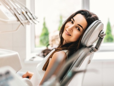 woman smiling after whitening teeth