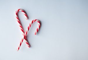 Holiday foods like these candy canes are bad for teeth