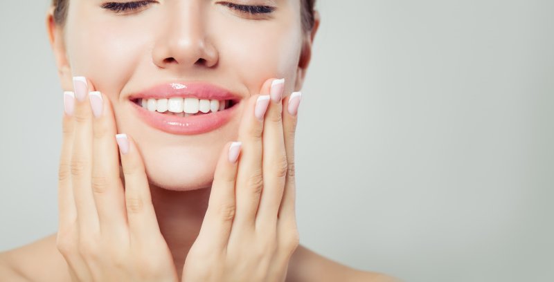 young woman with perfect smile