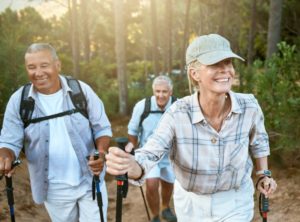 a group of adults hiking together